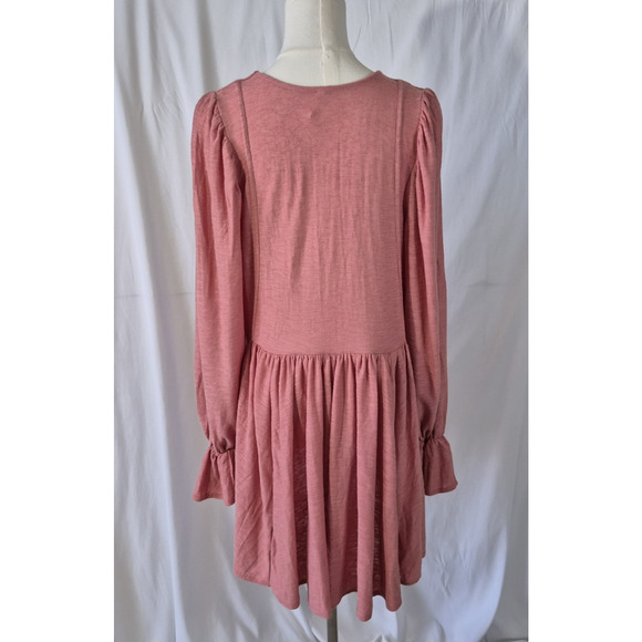 Free People Women's Don't Call Me Baby Rosie Pink Tunic Mini Dress XS - Picture 8 of 10